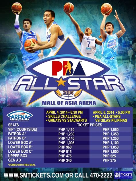 sm tickets pba price